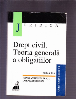 DREPT CIVIL TEORIEA GENERALA A OBLIGATIILOR EDITIA A -3 -A foto
