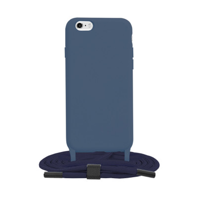 Husa pentru iPhone 6/ 6S, Techsuit Crossbody Lanyard, Blue foto