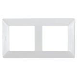 Rama Legrand Valena Life 754002, 2 posturi, alb, pentru priza / intrerupator