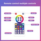 Banda neon LED SMART 5 m, Flexibila, Aplicatie, Temporizator, DYI MOD, Control vocal, Oem