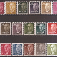 Spania 1955-1956 - Generalul Franco, 2 serii complete, 21 val., 4 poze, MNH