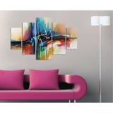Cumpara ieftin Tablou MDF ( 5 buc ) Miracle, Multicolor, 56x92 cm