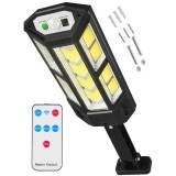 Cumpara ieftin Lampa solara 124 LED-uri, cu senzor de miscare, 3400 lm, 300 W, telecomanda control inclusa