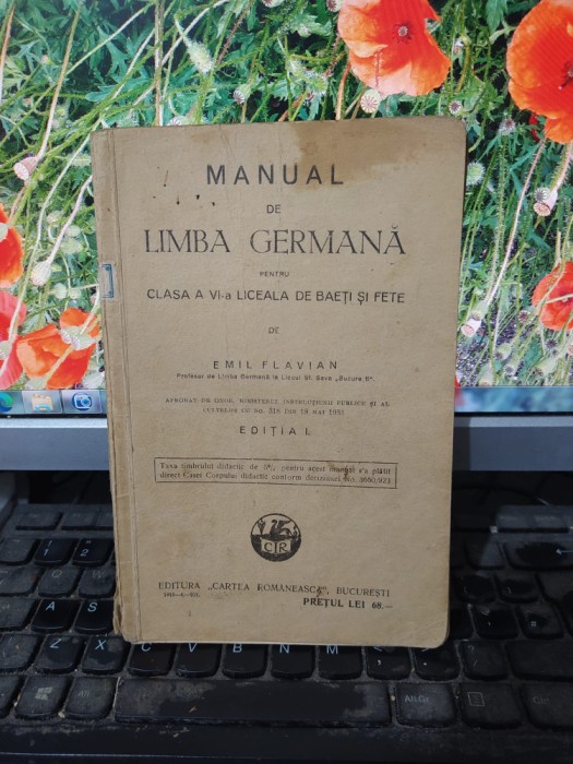 Emil Flavian, Manual de limba germană, Clasa a VI-a liceală, Ediția I, 1931 157