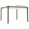 Pavilion cu acoperis jaluzea, crem, 3x3 m, tesatura/aluminiu