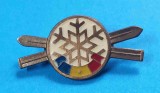 Insigna realizari Epoca de Aur anii 1970 sport de iarna elevi pionieri