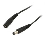 Cablu Alimentare DC 5,5/2,1 la DC 5,5/2,5 Negru 2x0,5mm2
