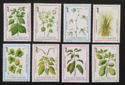 SAU TOME E PRINCIPE-PLANTE MEDICINALE-Serie 8Valori.-MNH**-STP 165 foto