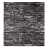 Tapet Autocolant Decorativ, Model Piatra, Dimensiuni 70x77cm, Culoare Gri Antracit, Material Spuma