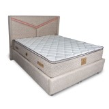 Saltea cu arcuri individuale, Pocket Memory Piemond cu topper, 140x200x32cm, fermitate medie spre soft, memory foam 2,5 cm, husa matlasata, sistem de