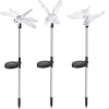 Set 3 lampi solare led tip pasare-fluture-libelula, inaltime 43 cm, flippy, multicolor