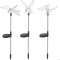 Set 3 lampi solare led tip pasare-fluture-libelula, inaltime 43 cm, flippy, multicolor