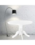 Masa living si bucatarie KL Livia, cadru lemn masiv, MDF Furniruit, 4 persoane, 103x76 cm, Alb