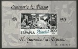 Spania 1981 - Picasso, Guernica, pictura, arta, colita neuzata