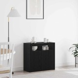 vidaXL Bufet Negru 80 x 35 x 75 cm Lemn compozit
