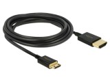 Cablu HDMI Mini HDMI DELOCK 3m Negru 36AWG Cod 84779