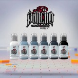 Set 6 Cerneluri Tatuaje World Famous Pancho Pastel 6x30ml Pigment Intens Vindecare Rapida