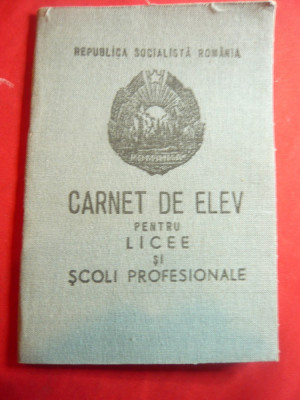 Carnet de Elev RSR pt Licee si Scoli Profesionale ,coperti cartonate si panzate foto