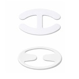 Set 2 clipsuri pentru bretele sutien tip H, alb, efect push up, fixare sigura anti-alunecare, discret si reutilizabil