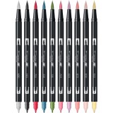 Set Tombow Creativ ABT Dual Brush Manga Shojo 10 Culori