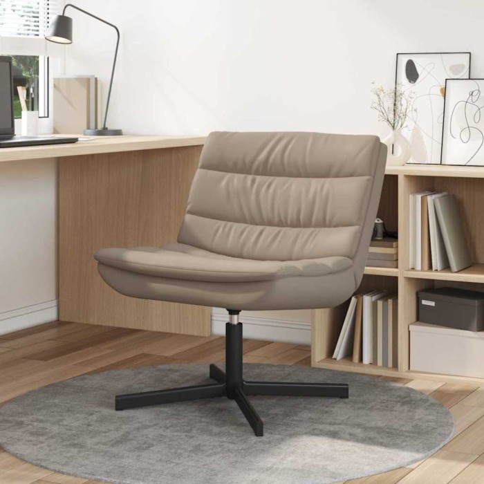 vidaXL Scaun pivotant Cappuccino 63 x 75 x 76 cm Piele artificială
