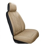 Cumpara ieftin Husa scaun auto universala RoGroup, piele PU perforata, model matlasat, antialunecare, impermeabila, pentru toate sezoanele, 52 x 53 cm, bej