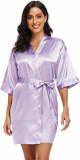 Bund Femei din satin Halat de matase Kimono Halat pur scurt Sexy Sleepwear Mires, Oem