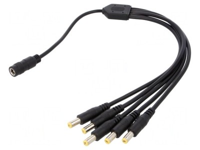Cablu Alimentare DC 5,5/2,1 mm 2x0,5mm2 x5 Mufe și Socluri foto