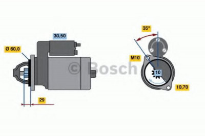 Starter MERCEDES E-CLASS (W211) (2002 - 2009) BOSCH 0 986 019 500 foto