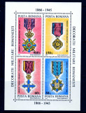RO 1994 LP 1366 &quot;Decoratii militare romanesti&quot; , colita 296 , MNH, Nestampilat