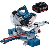 Bosch GCM 18V-216 D + GBA - Fierastrau circular stationar 216x30 mm + Acumulator Li-Ion 18 V 5 Ah