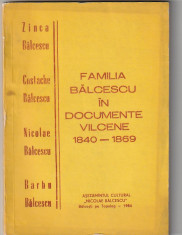 CORNELIU TAMAS - FAMILIA BALCESCU IN DOCUMENTE VALCENE 1840 - 1869 foto