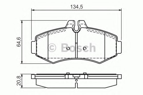 Set placute frana,frana disc MERCEDES V-CLASS (638/2) (1996 - 2003) BOSCH 0 986 494 013