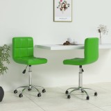 Cumpara ieftin Scaune de bucătărie pivotante, 2 buc. verde, piele artificială