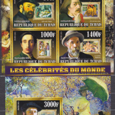 DB1 Arta Pictura Impresionisti Renoir Degas Gauguin Cezanne MS + SS MNH