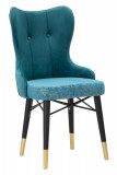 Cumpara ieftin Set 2 scaune Kelebek, Mauro Ferretti, 52x60x95 cm, fier, turcoaz
