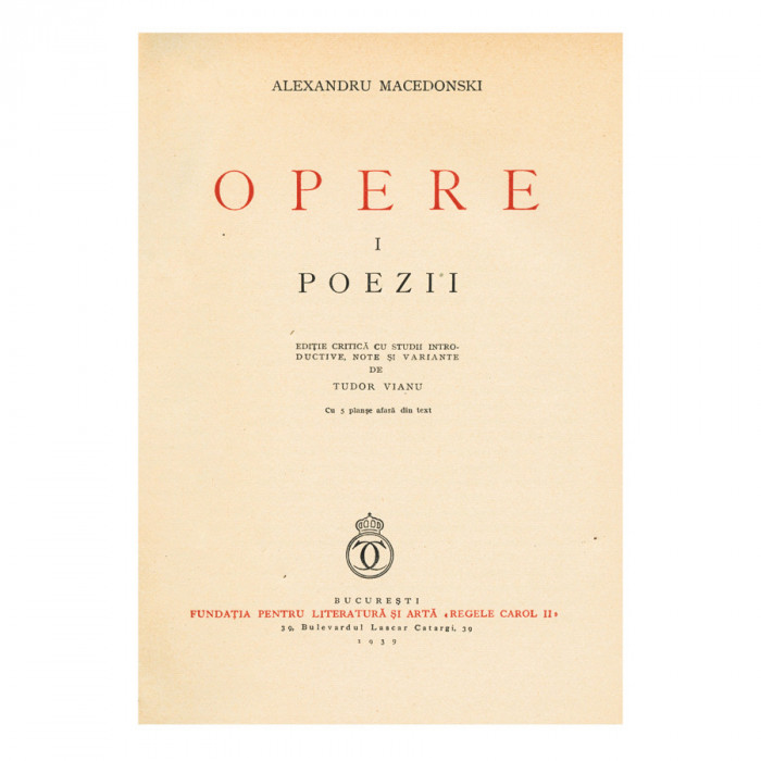 Al. Macedonski, Opere, ediția Vianu, 4 vol, cu dedicație pentru Theodor Capidan