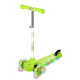 Trotineta cu 3 roti, lumini, Evo, Light Up Move n Groove, Verde