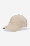 Wood Wood șapcă de baseball din catifea Low profile corduroy cap culoarea bej, uni 12130810.9016-WARMBEIGE