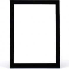 Rama foto A4 din plastic, culoare neagra, dimensiune 21x30 cm, decor de perete, ideal pentru fotografii, diplome, certificate, documente, orientate po