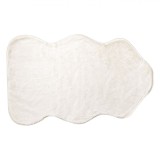 Covor Decorativ, Formă Animal, Imitatie Blana, Suprafață Antiderapantă, Ecru, 60x100cm, Oem