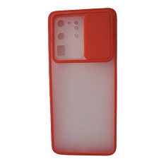 Huse siliconcu protectie camera slide Samsung Galaxy S20 Ultra , Rosu