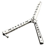 Cutit fluture, Butterfly, fara tais, model dinamic, argintiu, 22 cm