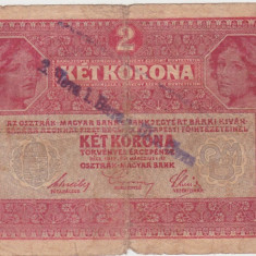 AUSTRIA UNGARIA 2 COROANE KRONEN 1917 STAMPILA REGIONALA UZATA