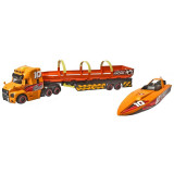 Set Dickie Toys Sea Race Truck Camion cu remorca si barca, Jada Toys