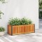 vidaXL Jardinieră de grădină, 80x30x27,5 cm, lemn masiv acacia/oțel 367614