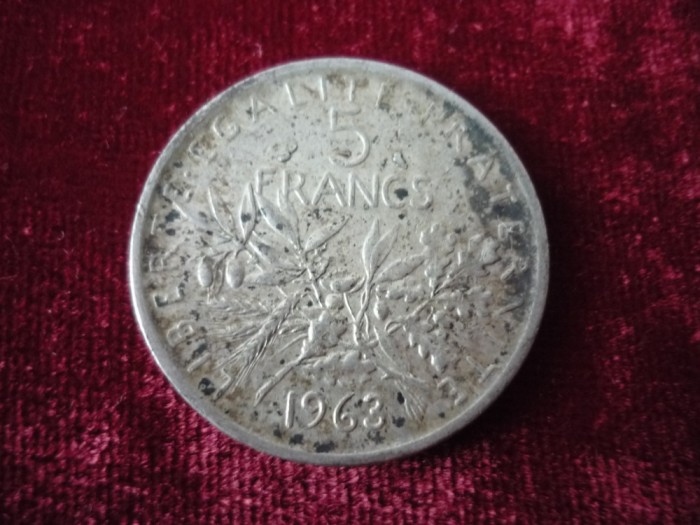 5 FRANCI 1963 ARGINT *****