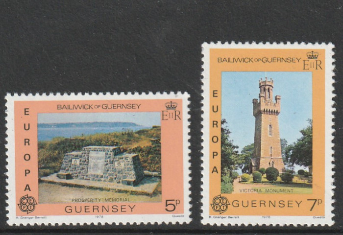 Guernsey 1978--Europa CEPT,serie 2 valori dantelate,MNH,Mi.161-162
