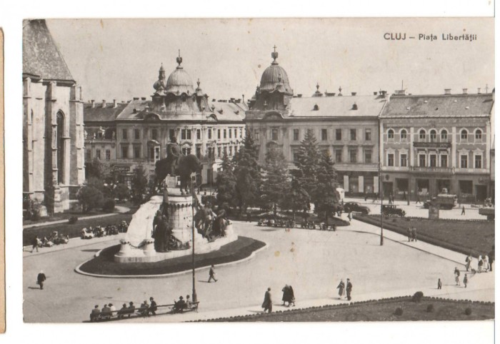 CPIB 18037 CARTE POSTALA - CLUJ. PIATA LIBERTATII, RPR