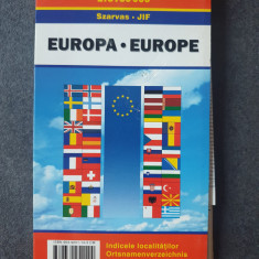 Harta Europei, cu index, anii 2000